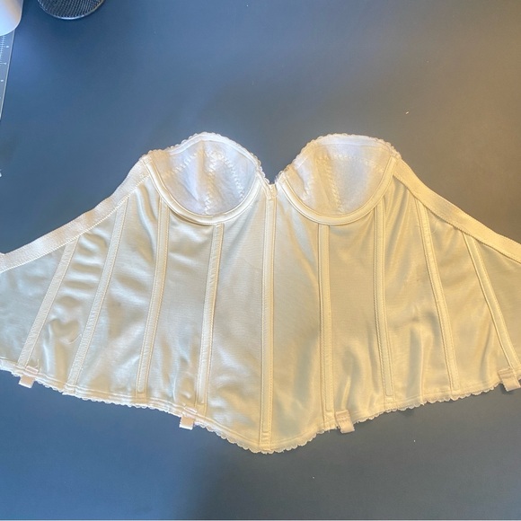 Carnival vintage women's cream bustier corset size 34B fairy castlecore regency - Picture 13 of 14